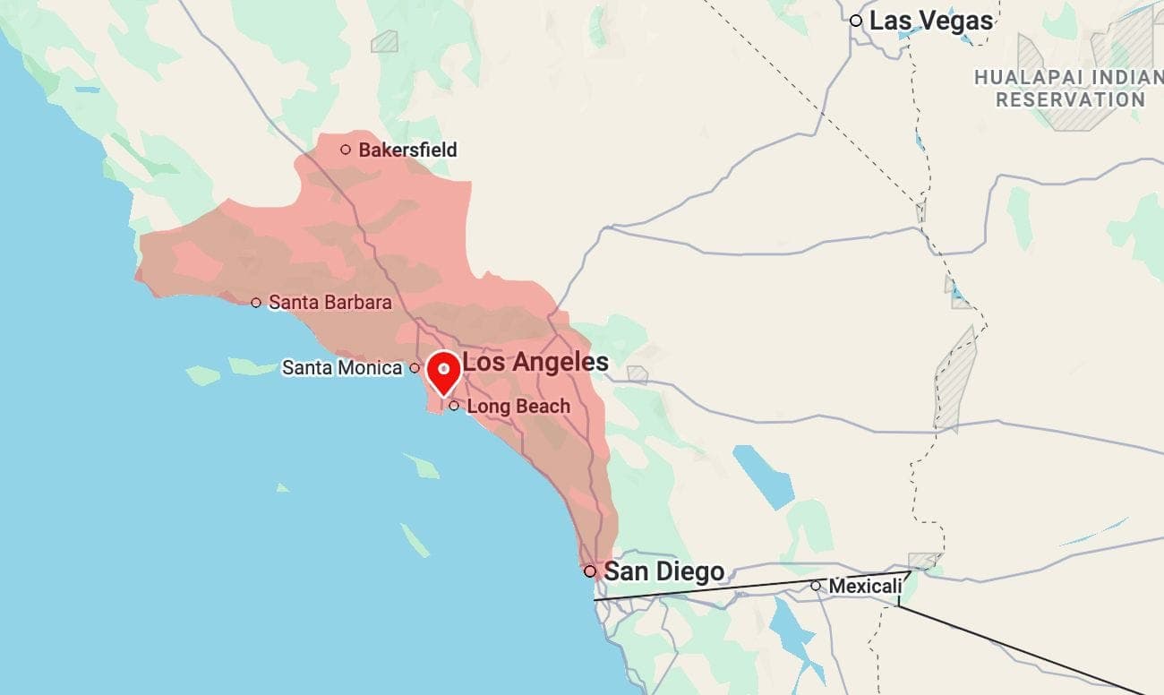 Service area map